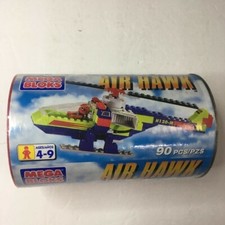 Mega Bloks "Air Hawk" 1997, #9253 con instrucciones y botes raro sin abrir