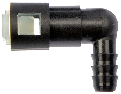 FUEL LINE QUICK CONNECTOR ADAPT 3/8 in STEEL TO 3/8 NYLON TUBING ELBOW 800-086-1