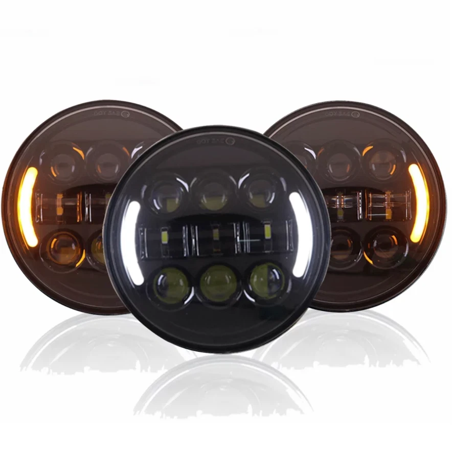 Faro intermitente LED para Harley Davidson Sportster XL 1200 883 5-3/4" 5,75 Foto 2 de 4