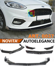 FORD FIESTA MK8 VII SPLITTER PARAURTI ANTERIORE NERO LUCIDO LOOK RS - 3P -