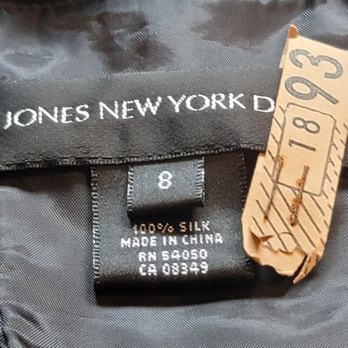 Jones New York schwarz 100 % Seide Neckholder Partykleid Damen Größe 8 - Bild 10 von 12