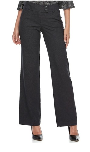 Apt 9 Women Midrise Trouser Wide Leg 