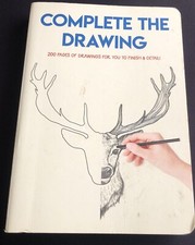 Complete The Drawing - 200 Pages Of Drawings For You To Finish  Detail Lot