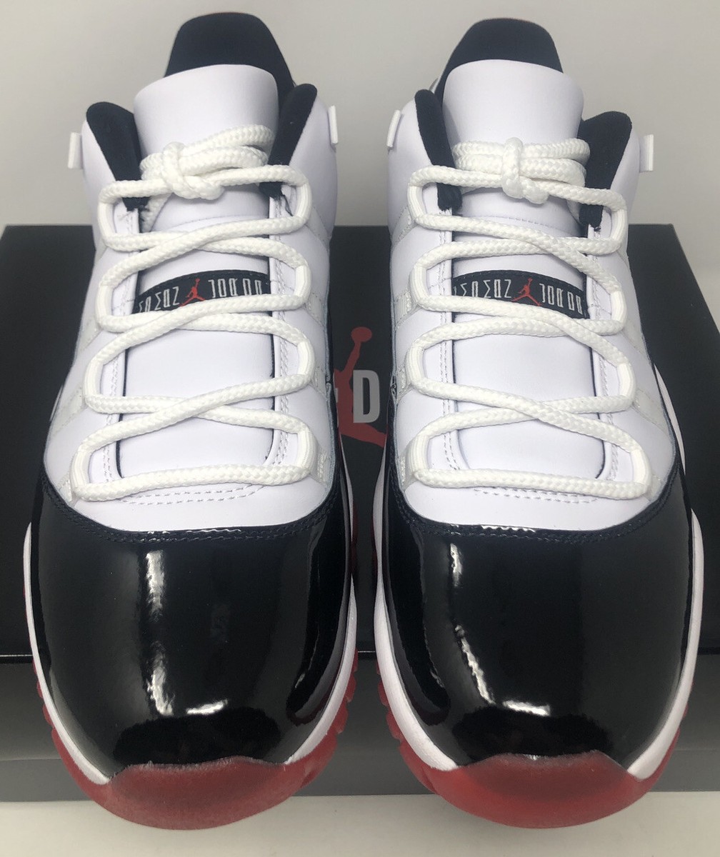 Jordan 11 Retro Low Shoes Sneakers Concord Bred Red Nike Size 11
