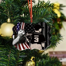 Personalized Baseball Ornament, Baseball Player Ornament, Baseball Car Ornament