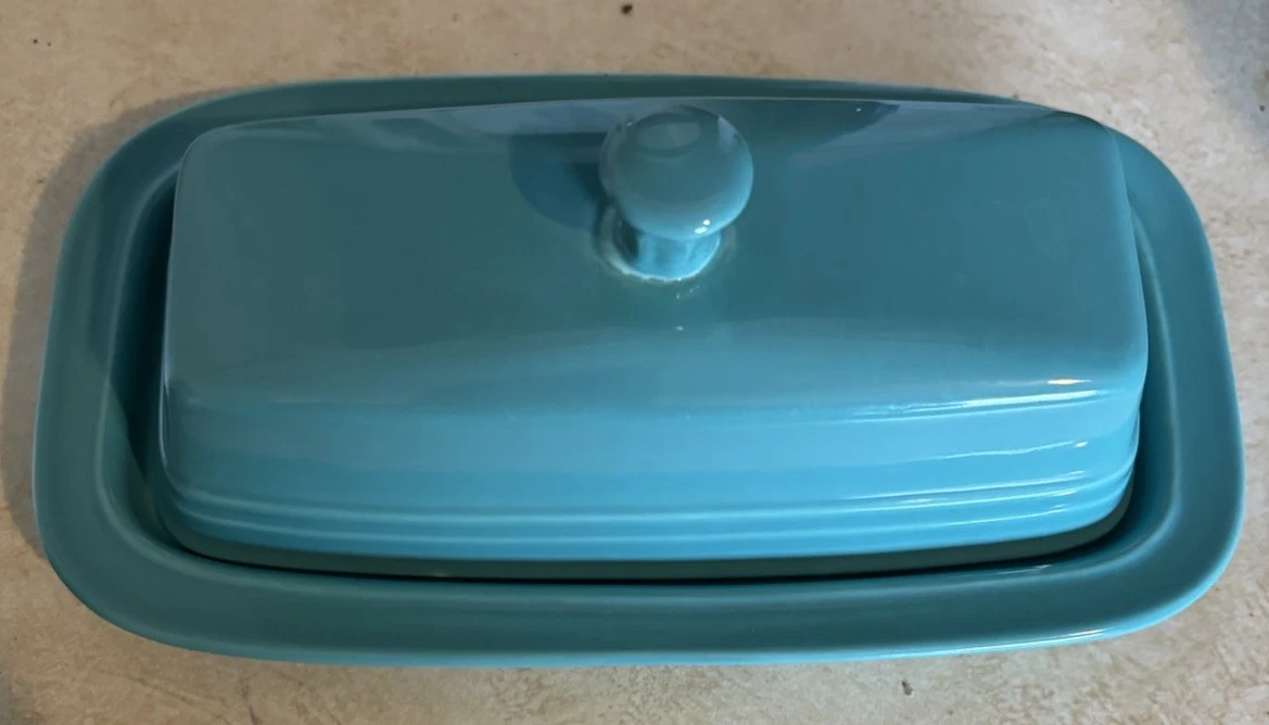 Fiestaware Turquoise 7.25" Covered Butter Dish Quarter Pound Size
Opens in a new window or tab