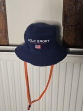 Polo Sport Ralph Lauren Fleece Bucket Hat Soft Brand New With Tags Winter Retro 