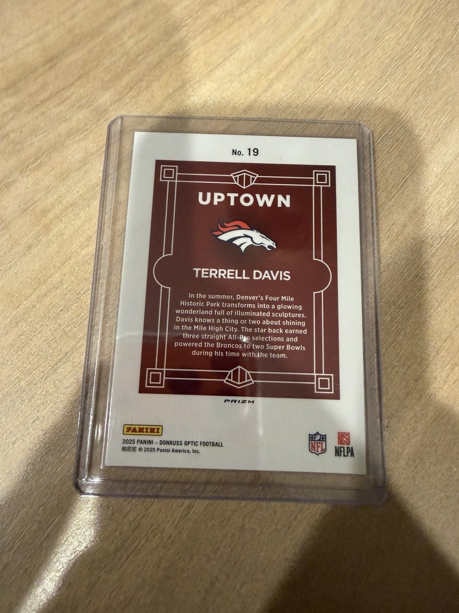 2025 Panini Optic Football Terrell Davis Uptown #19 SSP Broncos