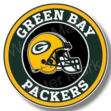 Green Bay Packers Helmet Round Vinyl Sticker ...