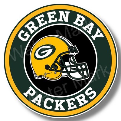 Green Bay Packers Helmet Round Vinyl Sticker Decal Truck Car Windows football