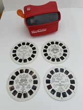 Vintage 3D View Master Viewer Red Classic Viewmaster Toy Slide Viewer