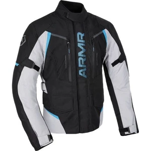 Armr Kiso 4.0 Waterproof Motorcycle Textile Jacket Black / Light Grey / Blue