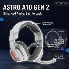 ASTRO Gaming A10 Gen 2 Wired Headset - PS5, PS4, Switch, PC/Mac - White