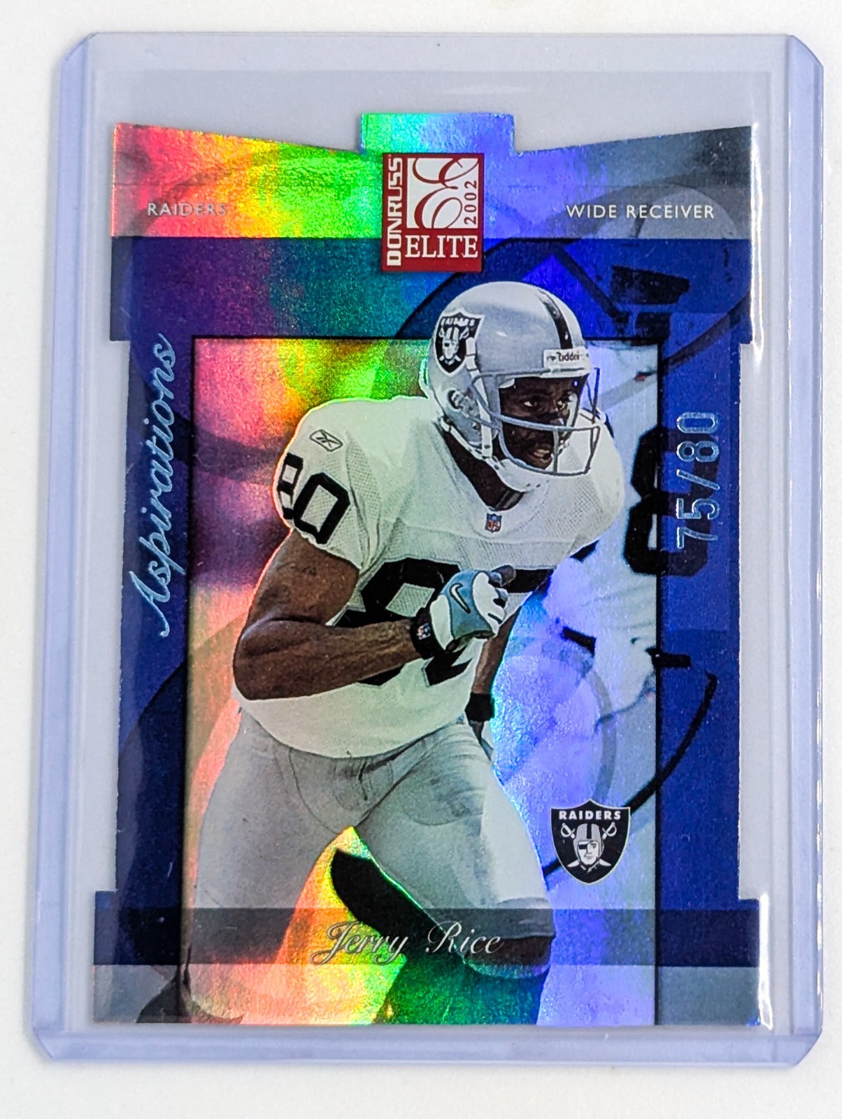 2002 Donruss Elite Aspirations #39 Jerry Rice /80 Oakland Raiders HOF