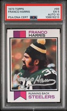 1973 Topps Franco Harris #89 PSA 5 Auto 10