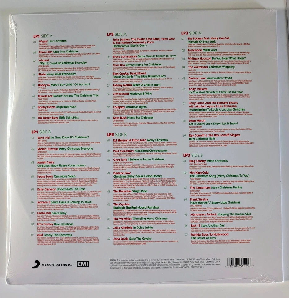 Now That's What I Call Christmas 3 vinyls . New & Sealed, small crease see pics - Image 2 of 3