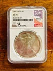 1992 American Silver Eagle NGC MS70 John Mercanti Signed – Ultra Rare Early-Date