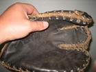 1950S VINTAGE BLACK DIAMOND PROFESSIONAL TRAPPER STYLE 3 FINGER BASEBALL GLOVE  — photo 2