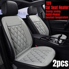 Car Seat Heater Heated Cover Cushion Winter Heating Warmer Pad Hot 12v Gray