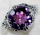 3CT Heat Treated Alexandrite 925 Solid Sterling Silver Ring Sz 6,7,8 US1