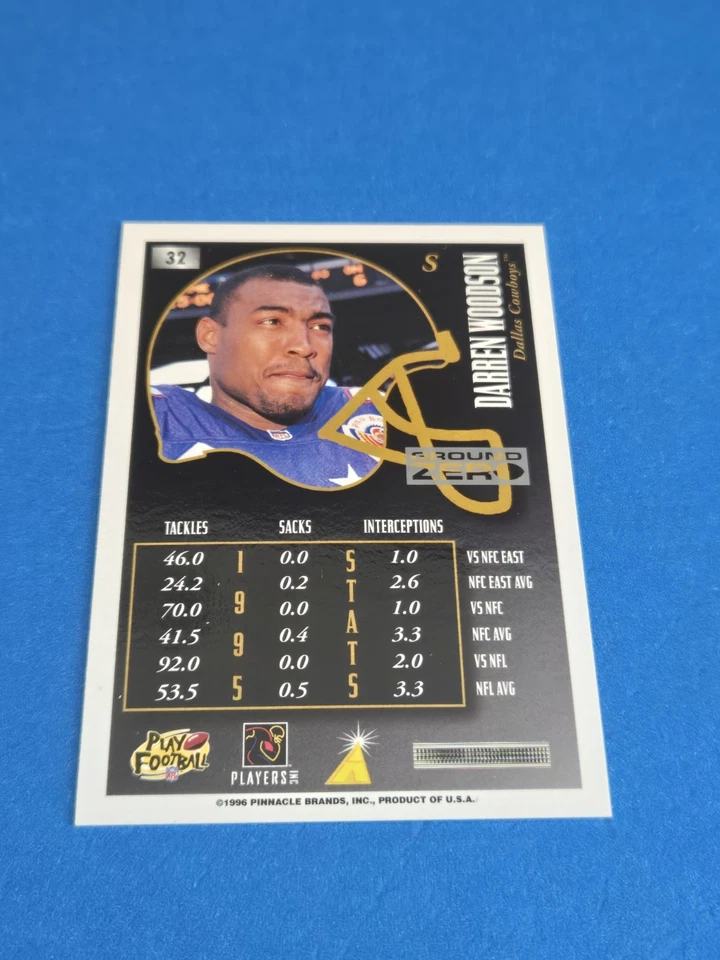 DARREN WOODSON - 1996 PINNACLE SUMMIT EDITION - GROUND ZERO PARALLEL CARD #32 - Image 2 of 2