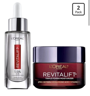L'Oreal Paris Revitalift 1.5% Pure Hyaluronic Acid Serum + Triple Power Moisture