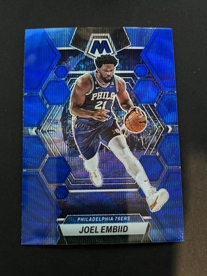 2022-23 Panini Mosaic Blue Wave Mosaic Prizm Joel Embiid #141
