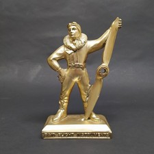 Statuetta in resina di pilota con elica Raid Flight Instruments. Elica riparata