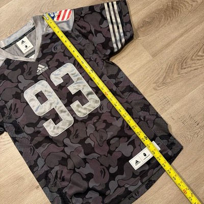 Adidas x A Bathing Ape BAPE Football Jersey #93 Black Camo