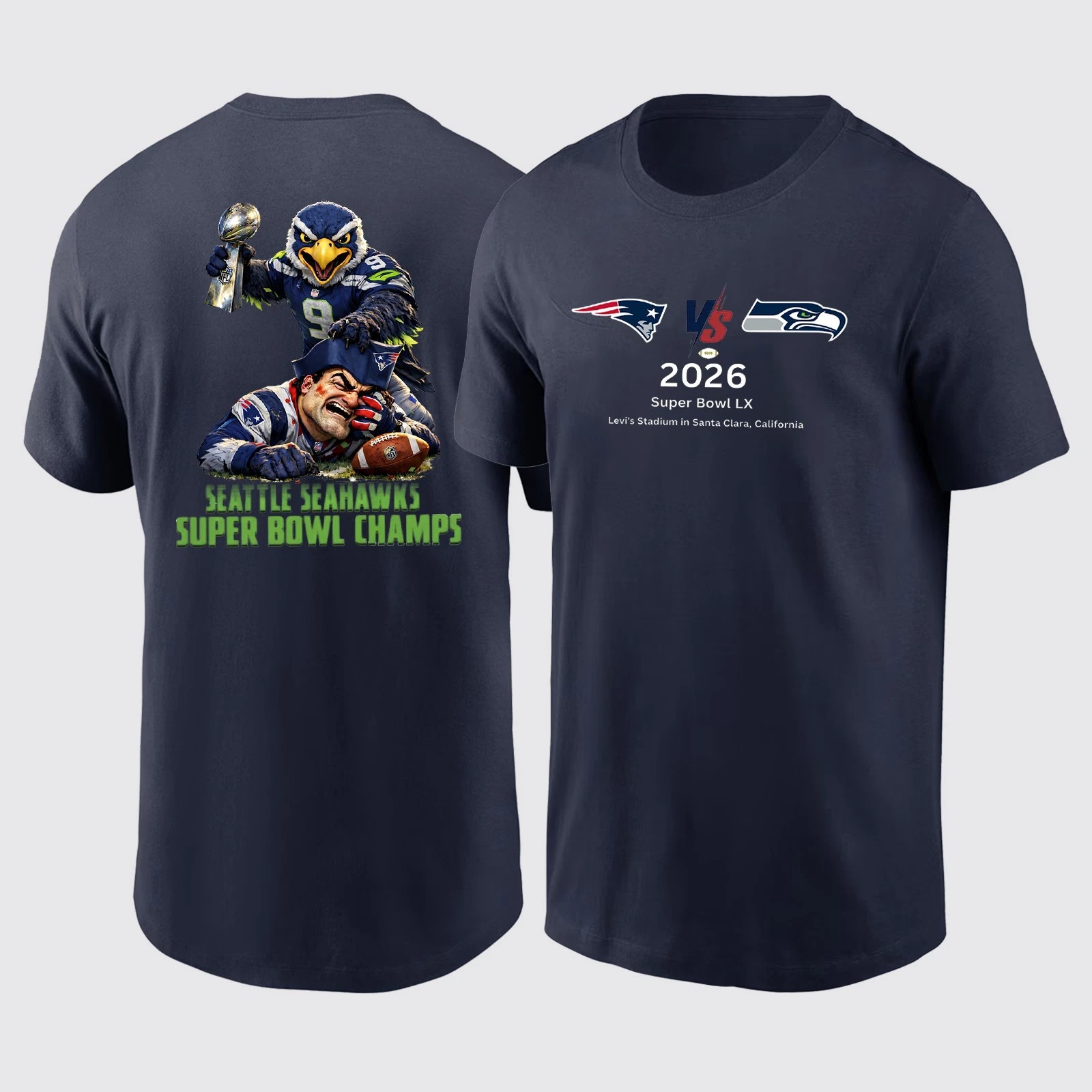 Super Bowl Champions Seahawks 2 sided Shirt