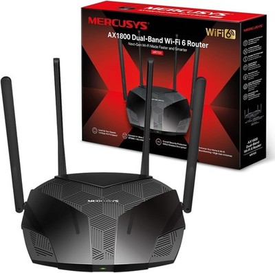 Mercusys AX1800 Dual-Band Wi-Fi 6 Router WLAN Geschwindigkeit bis zu 1201Mbps/5GHz+574Mbps