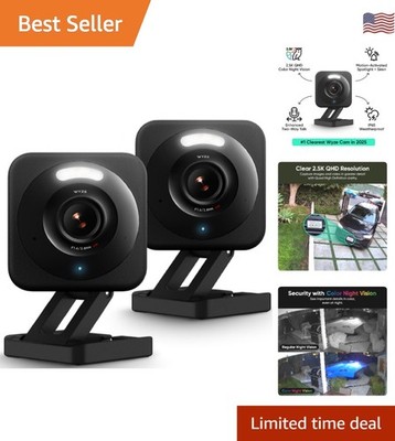 Cam v4 Latest Model, 2.5K AI Security Camera, Indoor/Outdoor Cameras for Home...
