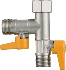 Brass Water Diverter 3 Way Shower Diverter Valve T Adapter Shower Head Shut-Off