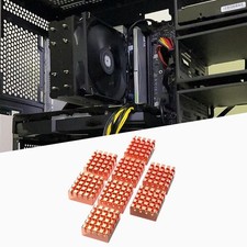 8 Pieces Copper Heatsink Kit with Thermal Conductive Tape Easy to Install