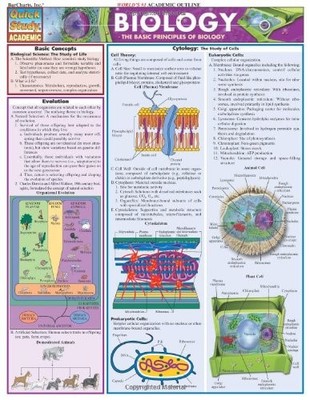 BIOLOGY (QUICKSTUDY: ACADEMIC) By Inc. Barcharts **BRAND NEW**