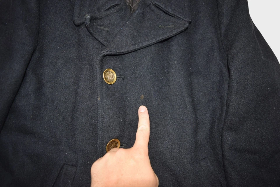 Chaqueta Berkray De Colección Para Hombre Mediana 42 Azul Marino Abrigo de Lana Ropa Deportiva Edredón Forrado Foto 4 de 4