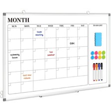 DOLLAR BOSS Dry Erase Calendar for Wall, 36''x 24'' Magnetic Whiteboard Monthly