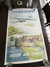 Vintage IRELAND Original TRAVEL POSTER 1958 