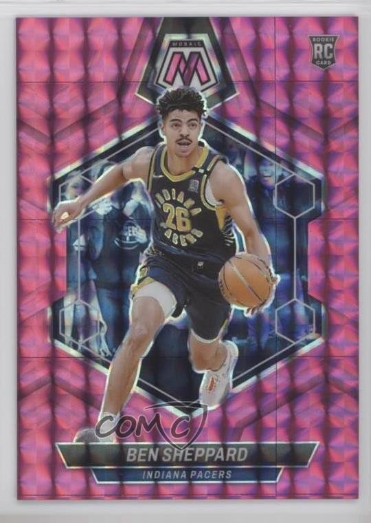 2023-24 Panini Mosaic Rookies Pink Mosaic Prizm 115/149 Ben Sheppard #244 1d5e