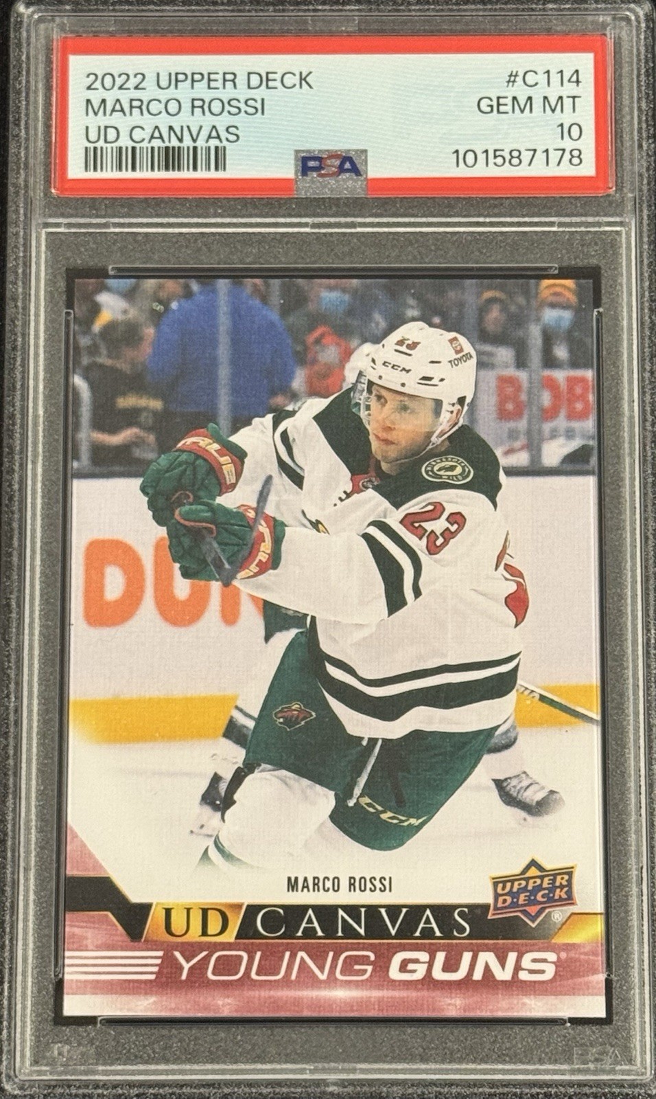 Marco Rossi #C114 - 2022 Upper Deck Canvas Young Guns Rookie - PSA 10 - GEM MINT