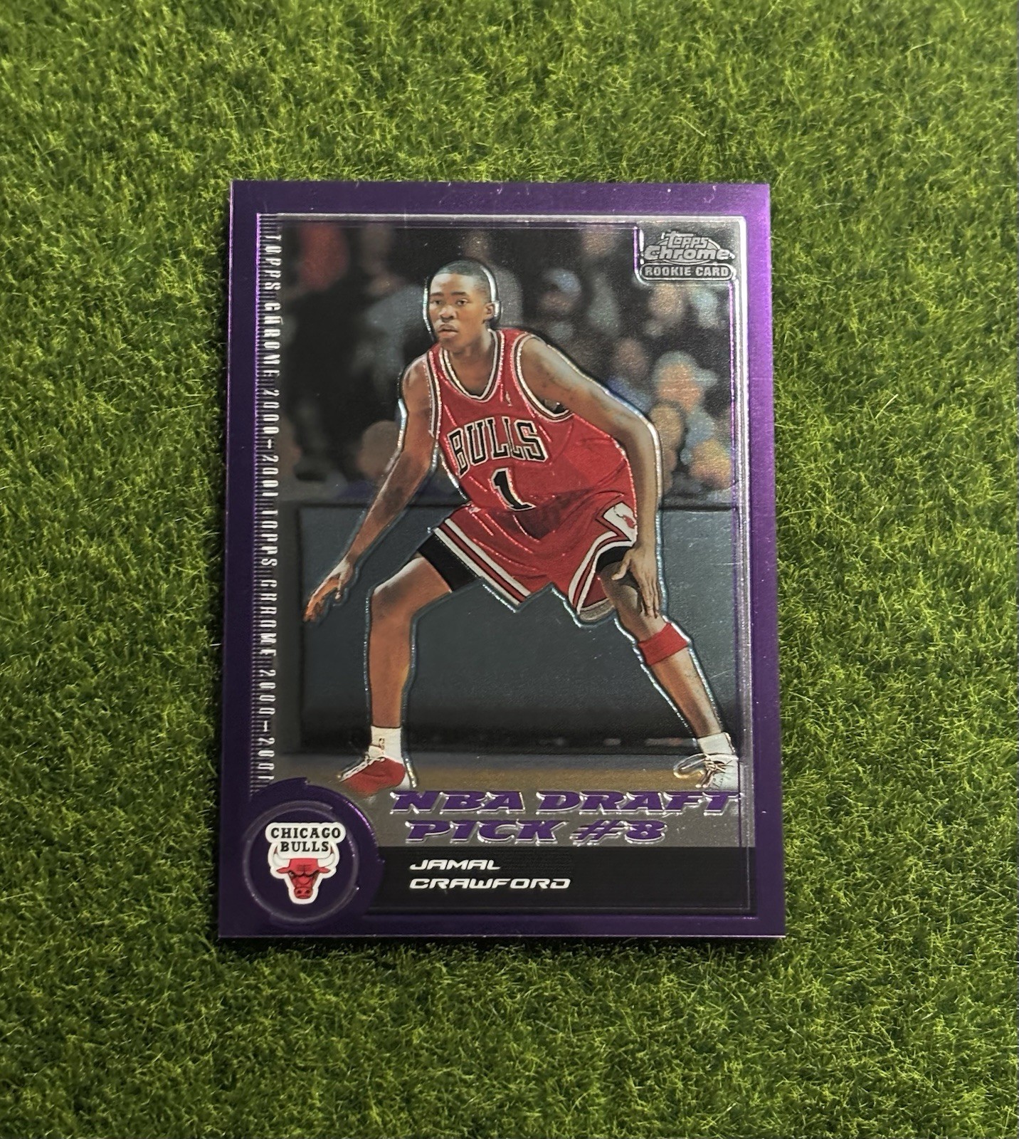 2000-01 Topps Chrome Jamal Crawford #158 #’d /1999 Rookie RC Bulls