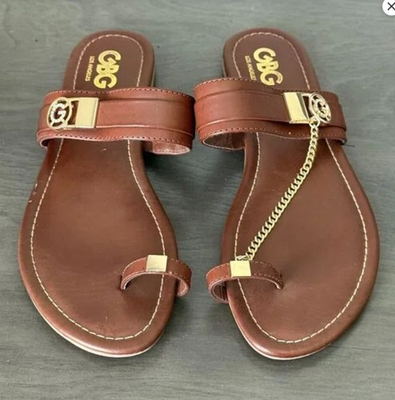 #ad #ad GBG Brown Flat Sandals Size 8.5M $68.36