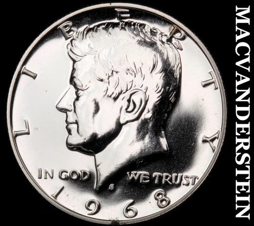 1968-S Kennedy Half Dollar- Silver- Choice Gem Proof Luster No Reserve #i9442