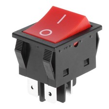 AC 30A 120V/250V Rocker Switch, ON Off 4 Pin Red Light Toggle Power Switch fo...