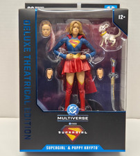 SUPERGIRL & PUPPY KRYPTO - McFarlane Deluxe Theatrical Edition DC Multiverse NEW