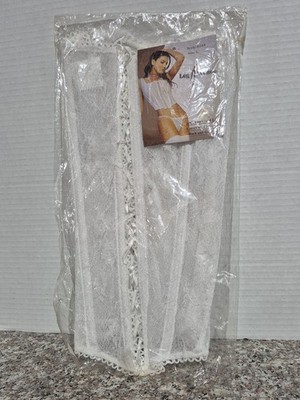 Leg Avenue 8244 WHITE 2PC Lace Corset W G String SIZE LARGE