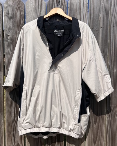 Veste Footjoy Dryjoys Homme 2XL – Coupe-vent 1/4 Zip Beige