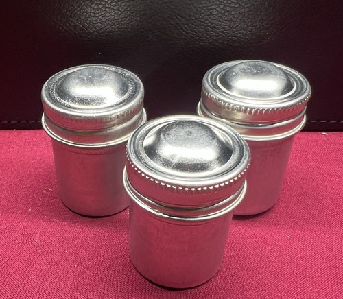 Vintage Metall Aluminium Filmdosen 35mm Kanister leer 3er Set
