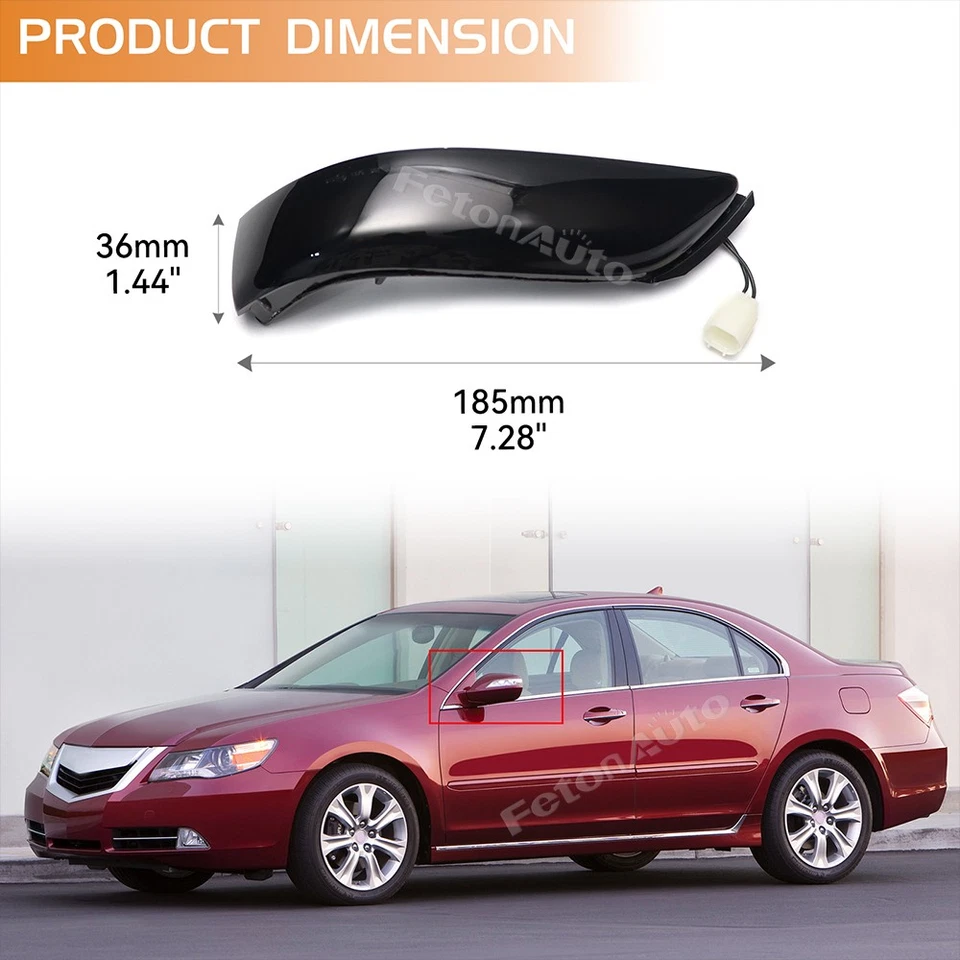 Luz de señal de giro LED dinámica de 2 piezas para Honda Accord 2008-2013 y Acura RL 06-09 Foto 3 de 4