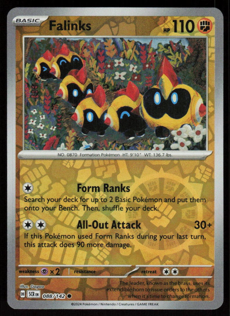 Falinks 88/142 Common Stellar Crown Pokemon Reverse Holo Near Mint